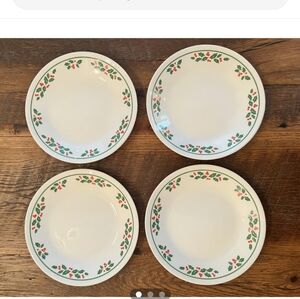 Corelle Winter Holly dessert plates